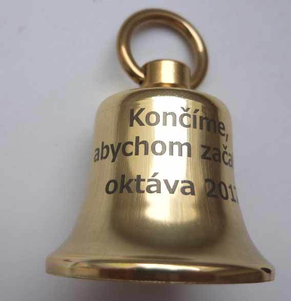 Mosazný bronzový zvonek poslední zvonění pro školy - maturanti