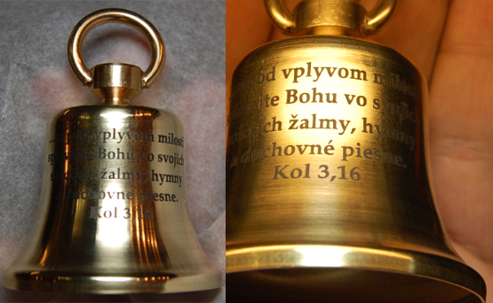 Mosazný zvonek - výroba a prodej. Kovový zvonek, zvoneček.